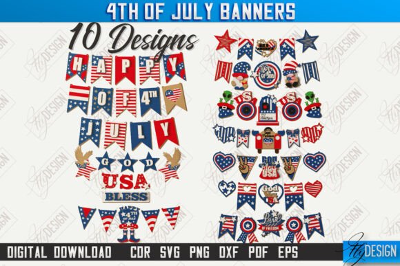 4th of July Garland Laser Cut Bundle: Festive Decor