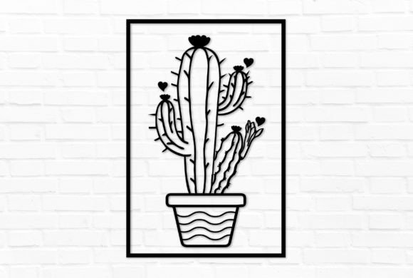 Cactus Wall Crafts Decor Laser Cut