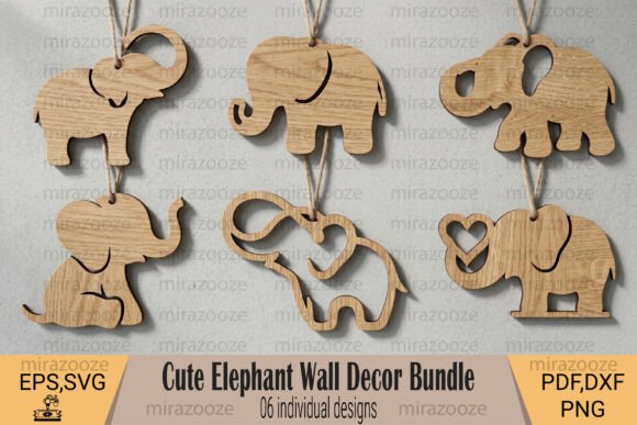 Charming Elephant Wall Decor Bundle for Creative Projects