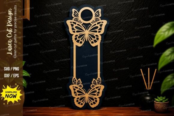 Create Elegant Butterfly Bookmarks with This SVG Design