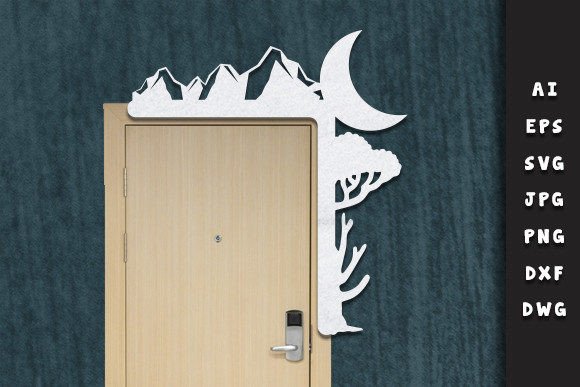 Elegant Door Corner Laser Cut SVG Design
