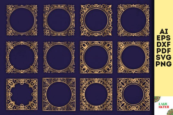 Elegant Mirror Frame SVG Bundle for Photo Displays