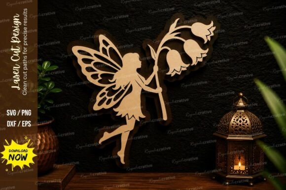 Fairy Flower Laser Cut Svg Design Fairy