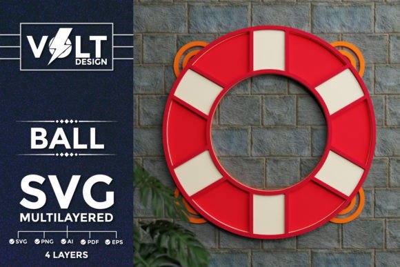 Summer Ball 3D SVG: A Multilayered Cut File for Crafts